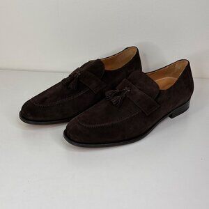 Brown Suede Tassel Loafers Mens 12 Narrow By Dino Monti With Leather Sole